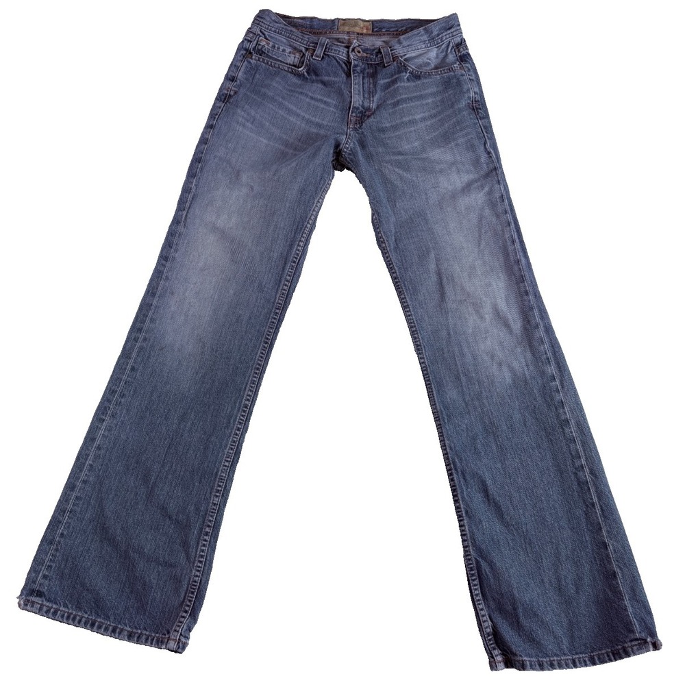 Buckle BKE Tyler Bootcut Authentic Jeans Womens 29 Blue Denim Cotton Raw Hem